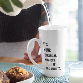Taza De Café Latte Citas divertidas de cumpleaños | Fotografía del Co