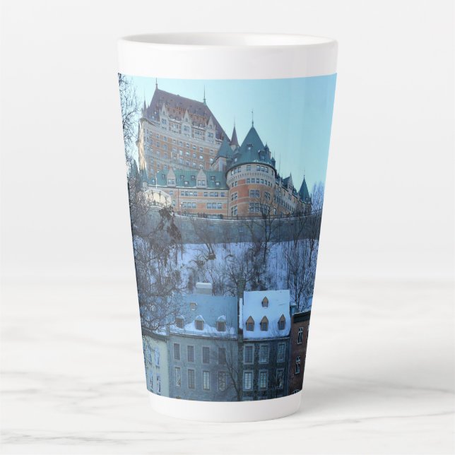 Taza De Café Latte Ciudad Antigua de Quebec, Quebec, Canadá (Anverso)