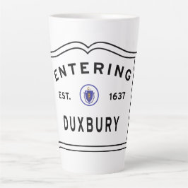 Taza De Café Latte Ciudad de Duxbury Massachusetts