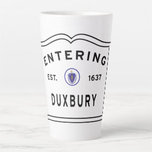 Taza De Café Latte Ciudad de Duxbury Massachusetts