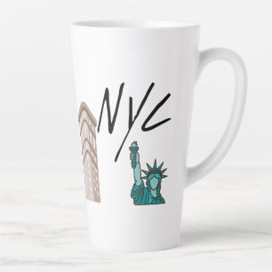 TAZA DE CAFÉ LATTE CIUDAD DE NUEVA YORK NYC