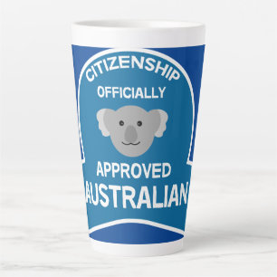 Taza De Café Latte Ciudadanía australiana   Ciudadano australiano con