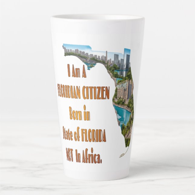 Taza De Café Latte Ciudadano Floridano (Anverso)