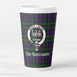 Taza De Café Latte Clan Abercrombie Tartán y Escudo