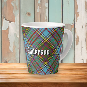 Taza De Café Latte Clan Anderson Tartan Latte Mug