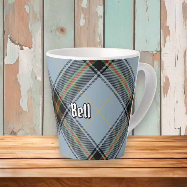 Taza De Café Latte Clan Bell Tartan (Subido por el creador)