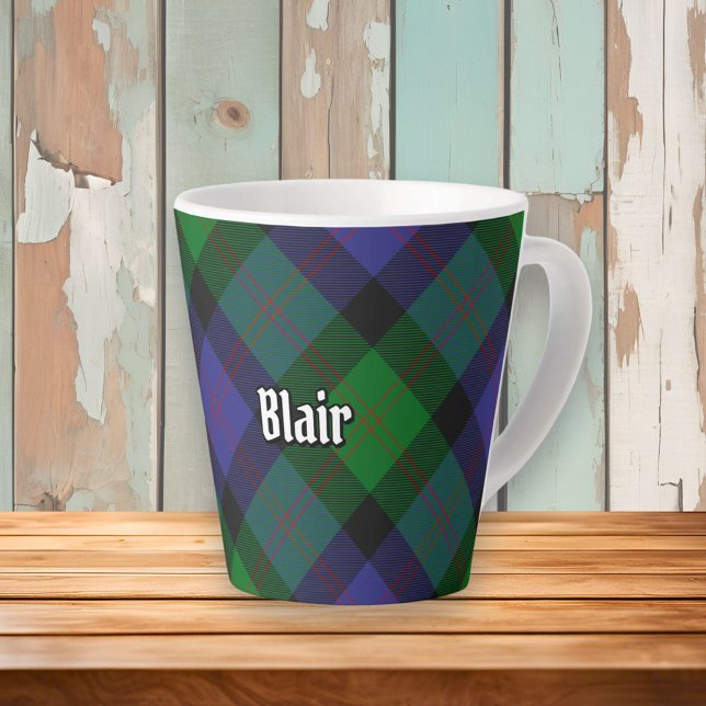 Taza De Café Latte Clan Blair Tartan Latte Mug (Subido por el creador)