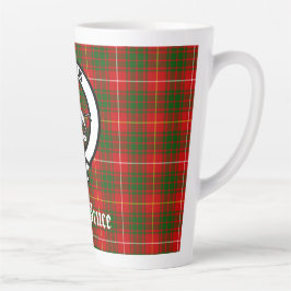 Taza De Café Latte Clan Bruce Escudo Badge & Tartan