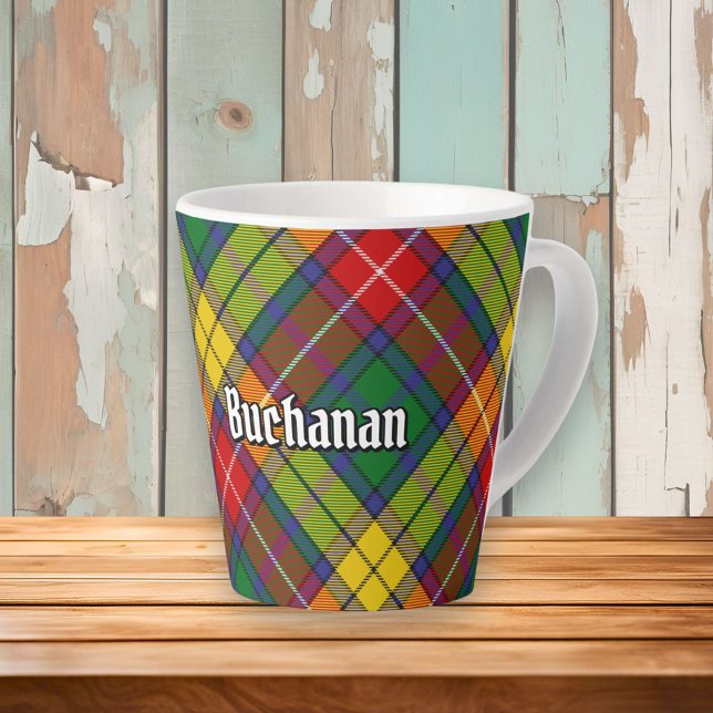 Taza De Café Latte Clan Buchanan Tartan (Subido por el creador)