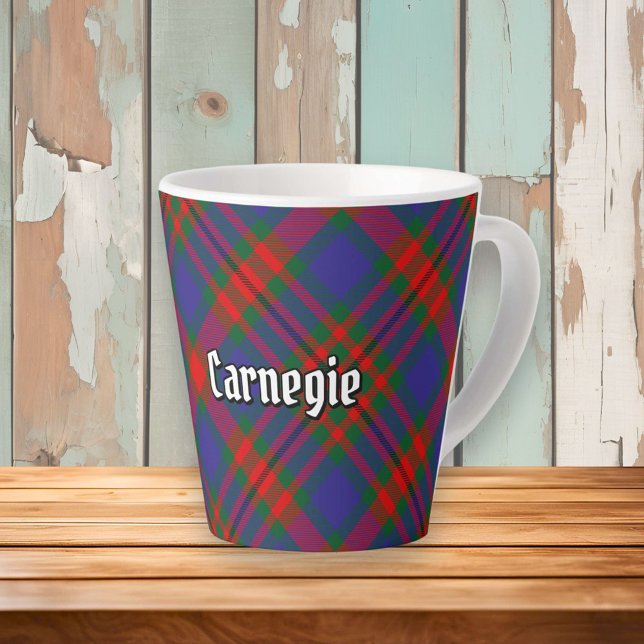 Taza De Café Latte Clan Carnegie Tartan (Subido por el creador)