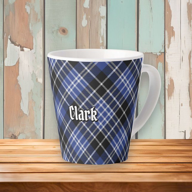 Taza De Café Latte Clan Clark Tartan (Subido por el creador)