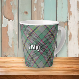 Taza De Café Latte Clan Craig Tartan Latte Mug
