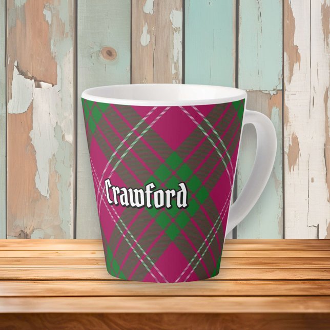 Taza De Café Latte Clan Crawford Tartan Latte Mug (Subido por el creador)