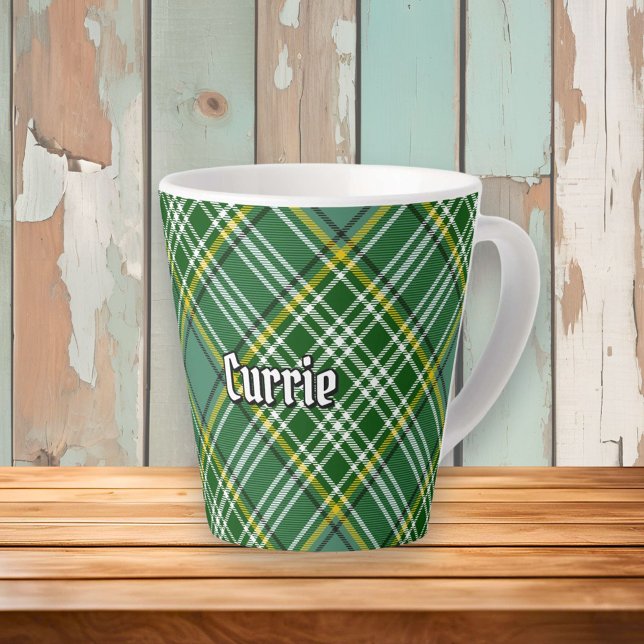 Taza De Café Latte Clan Currie Tartan (Subido por el creador)