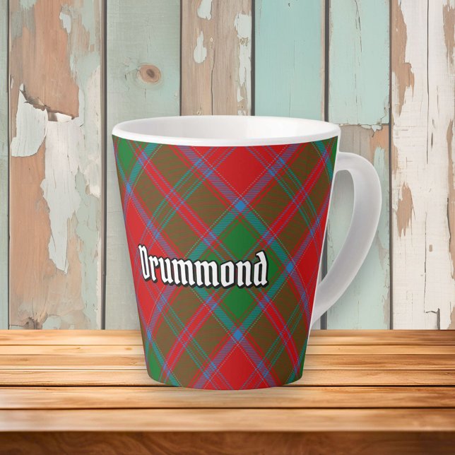 Taza De Café Latte Clan Drummond Tartan (Subido por el creador)