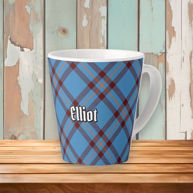 Taza De Café Latte Clan Elliot Ancient Tartan Latte Mug (Subido por el creador)