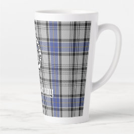 Taza De Café Latte Clan escocés Hannay Escudo Badge y Personalizado T
