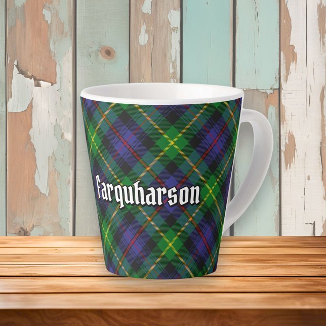 Taza De Café Latte Clan Farquharson Tartan Latte Mug (Subido por el creador)