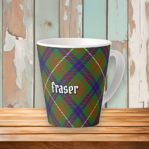 Taza De Café Latte Clan Fraser Hunting Tartan Latte Mug