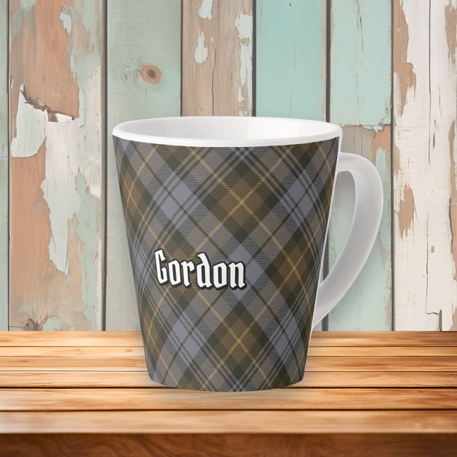 Taza De Café Latte Clan Gordon Weathered Tartan Latte Mug (Subido por el creador)