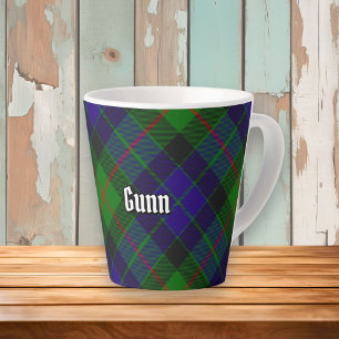 Taza De Café Latte Clan Gunn Tartan Latte Mug