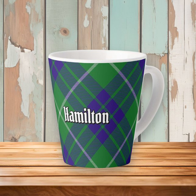 Taza De Café Latte Clan Hamilton Hunting Tartan Latte Mug (Subido por el creador)
