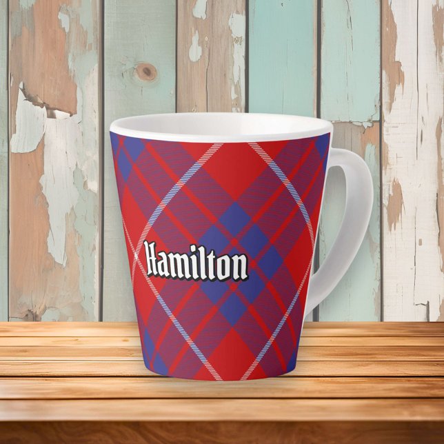 Taza De Café Latte Clan Hamilton Red Tartan Latte Mug (Subido por el creador)