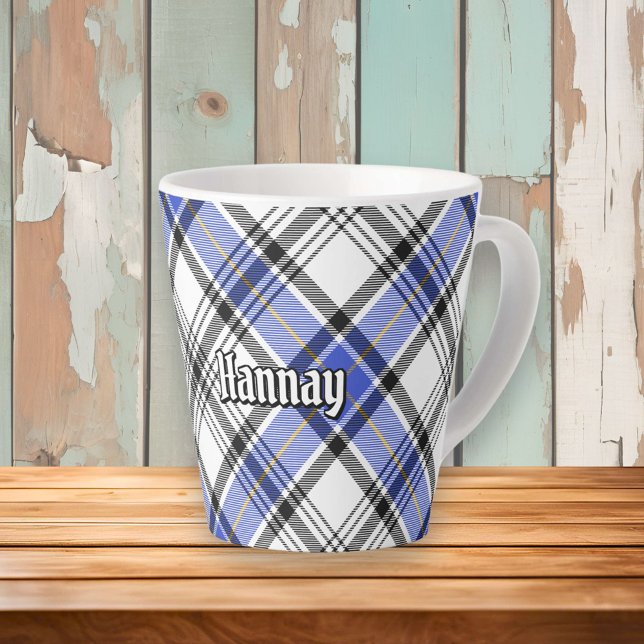 Taza De Café Latte Clan Hannay Tartan (Subido por el creador)