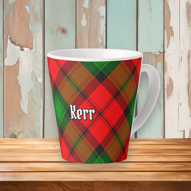 Taza De Café Latte Clan Kerr Tartan (Subido por el creador)