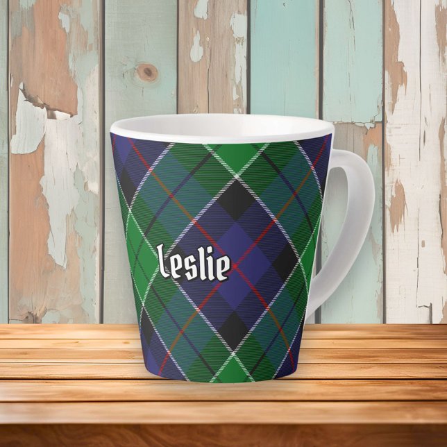 Taza De Café Latte Clan Leslie Hunting Tartán (Subido por el creador)