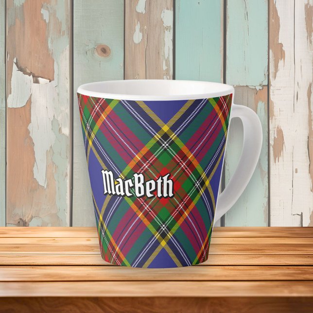 Taza De Café Latte Clan MacBeth Tartan Latte Mug (Subido por el creador)