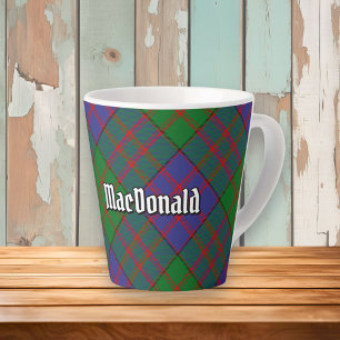 Taza De Café Latte Clan MacDonald Tartan Latte Mug