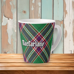 Taza De Café Latte Clan MacFarlane Caza moderna Tartán