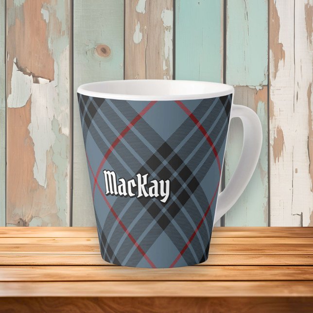 Taza De Café Latte Clan MacKay Blue Tartan (Subido por el creador)