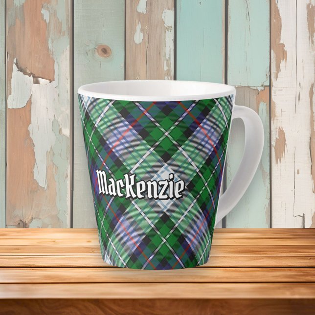 Taza De Café Latte Clan MacKenzie Vestido Tartan Latte Mug (Subido por el creador)
