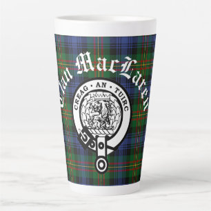 Taza De Café Latte Clan MacLaren Escudo Badge & Tartán