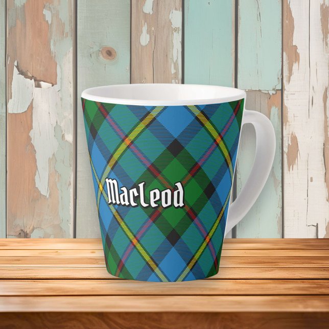 Taza De Café Latte Clan MacLeod Hunting Tartán (Subido por el creador)