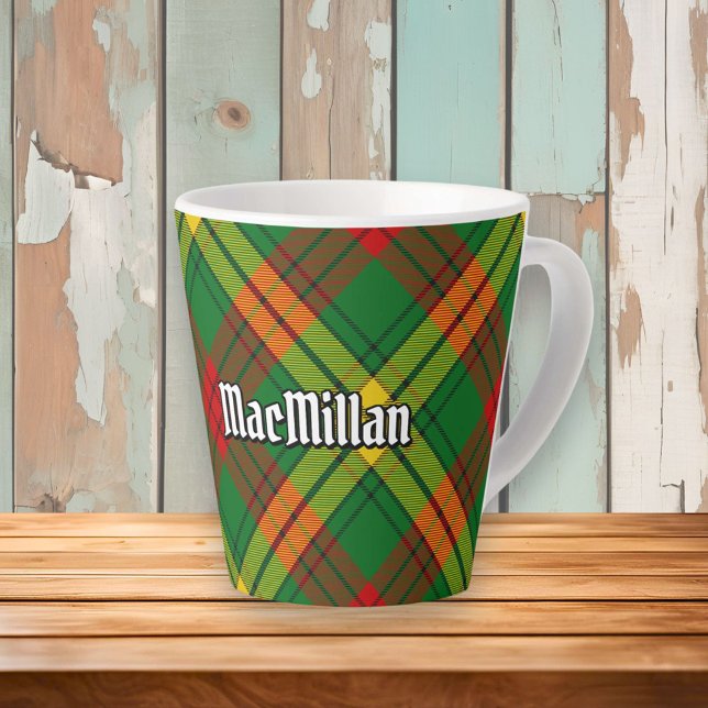 Taza De Café Latte Clan MacMillan Tartan (Subido por el creador)