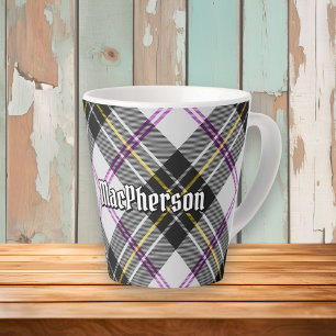 Taza De Café Latte Clan MacPherson Vestido Tartan Latte Mug