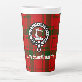 Taza De Café Latte Clan MacQuarrie Tartan y Escudo
