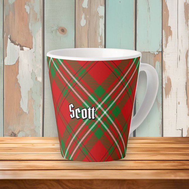 Taza De Café Latte Clan Scott Red Tartan Latte Mug (Subido por el creador)