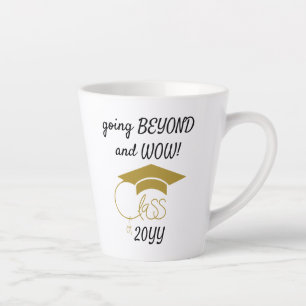 Taza De Café Latte Clase de Felicitaciones Grad-Inspirador-Gold