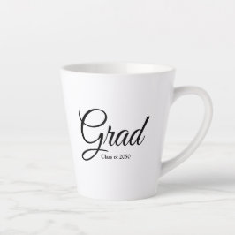 Taza De Café Latte Clase Grad de texto del guión de personalizado bla