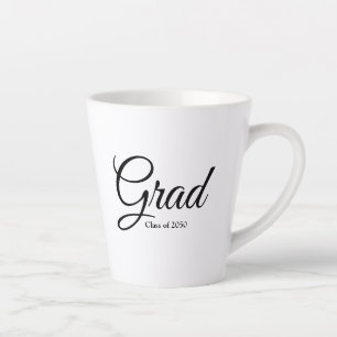 Taza De Café Latte Clase Grad de texto del guión de personalizado bla
