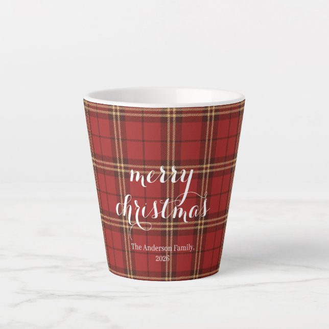 Taza De Café Latte Clásica Festividad de Navidad de Regalo Feliz - (Anverso)