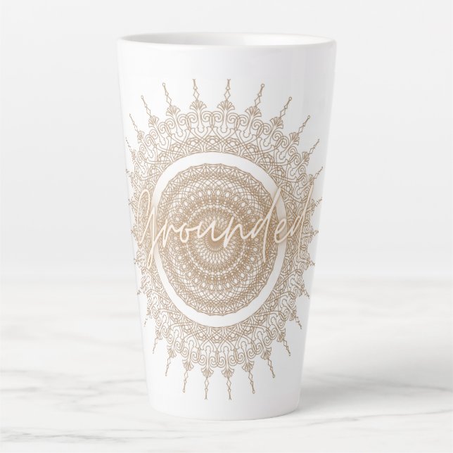 Taza De Café Latte Clásica Mandala Latte Mug (Anverso)