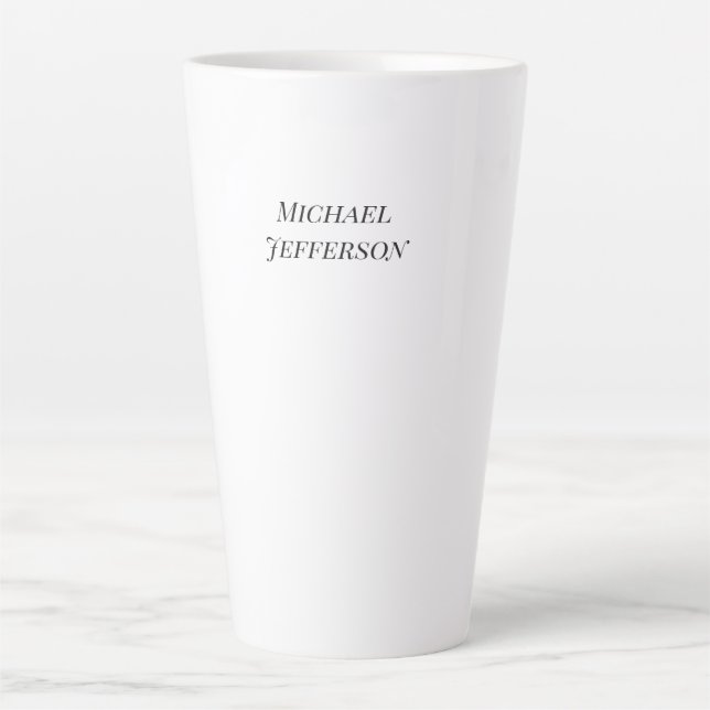 Taza De Café Latte Clásico Creativo de moda Negro y Blanco (Anverso)