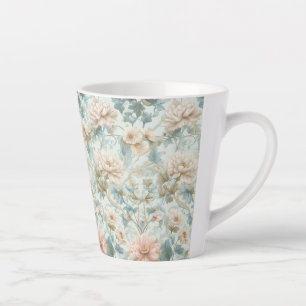 Taza De Café Latte Clásico floral botánico británico