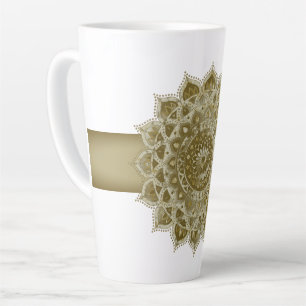 Taza De Café Latte Clásico Mandala Colorido Estilo India 4