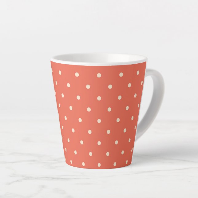 Taza De Café Latte Classic Rust Polka Dot (Ángulo derecho)